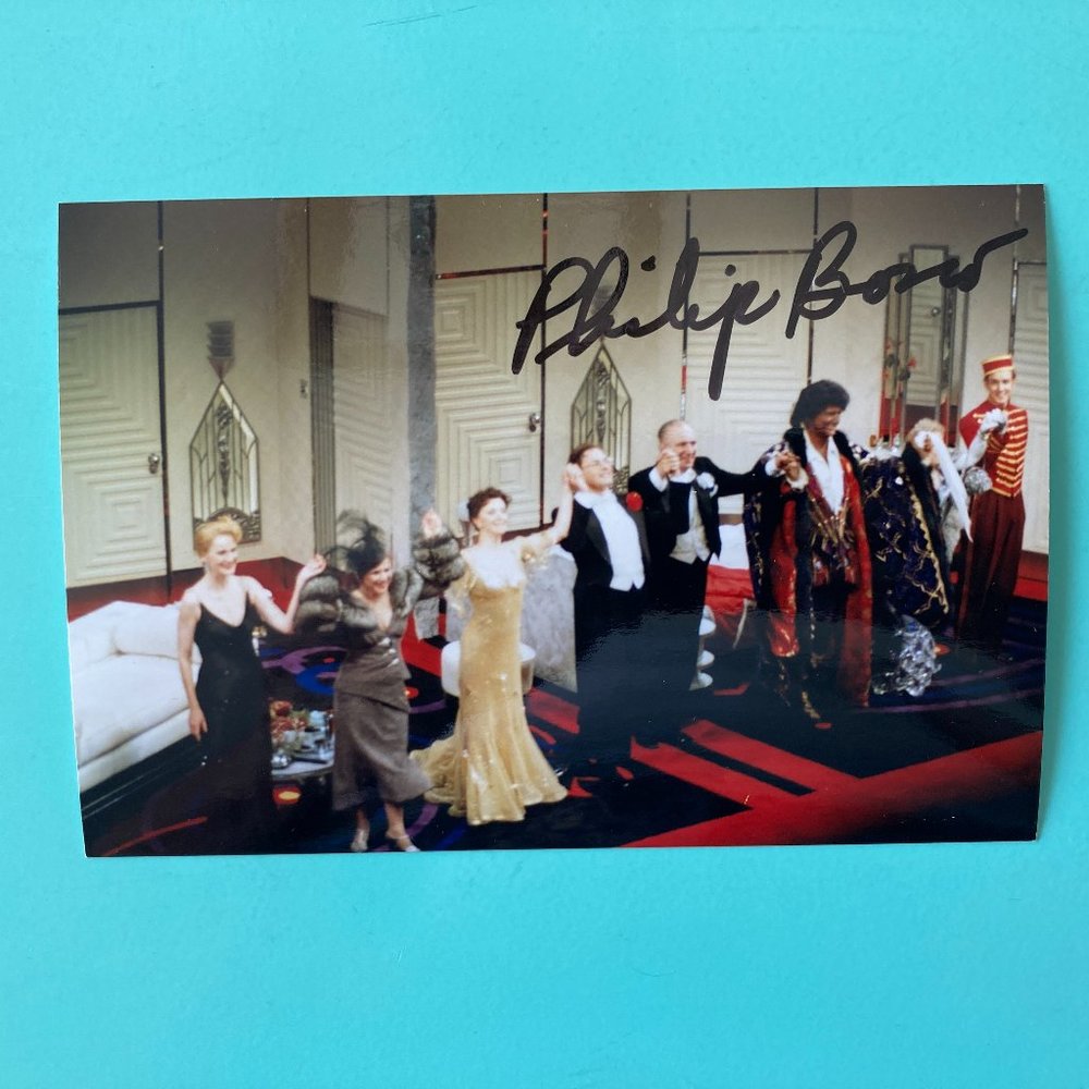 Philip Bosco Signed 4”X6 Photo Tony Winner Curtain Call Lend Me a Tenor Broadway